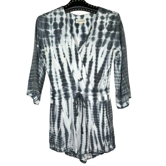 Cloth & Stone Tie Dye Faux Wrap Romper Small - Picture 1 of 16